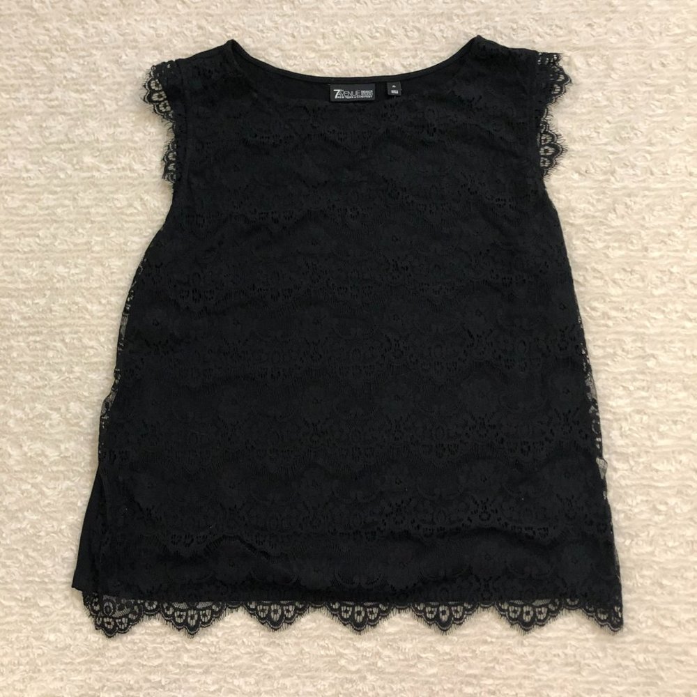 NWT, 7th Avenue Design Studio NY & Co., Lace Sleeveless Top, Size XL, Retail $39